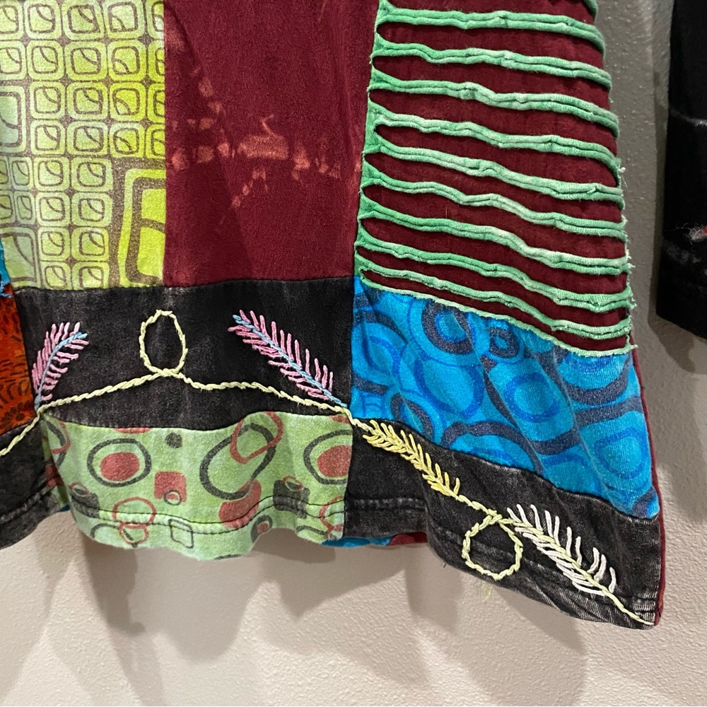 Rising International Patchwork Boho Lagenlook Cre… - image 3